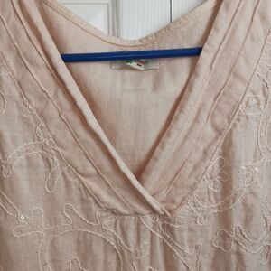 Embroidered V-Neck lacey embroidered dress